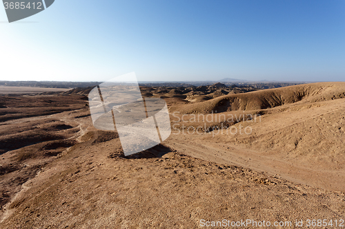 Image of panorama of fantrastic Namibia moonscape