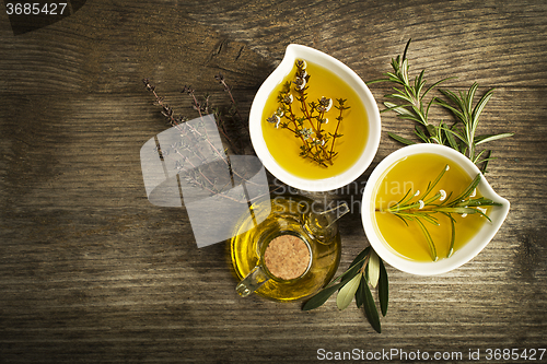 Image of Olive oil with herbs