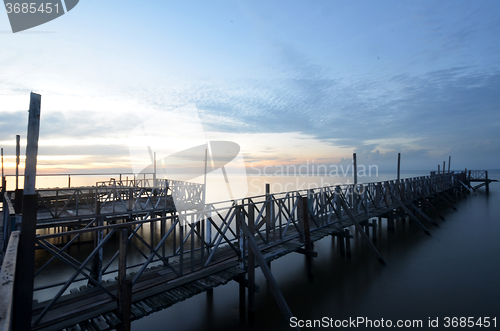 Image of Tanjung Sepat lover jetty in the morning light