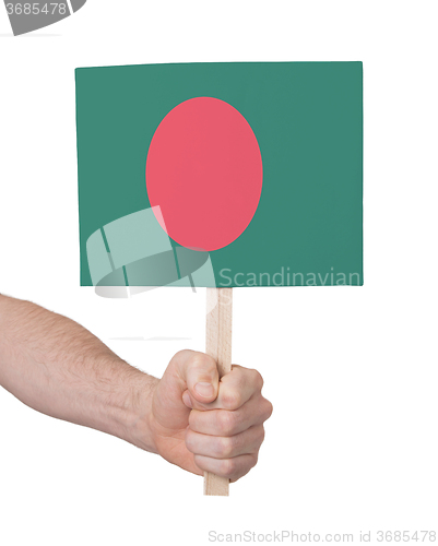 Image of Hand holding small card - Flag of Bangladesh