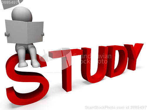 Image of Study Word Showing Education Or Learning