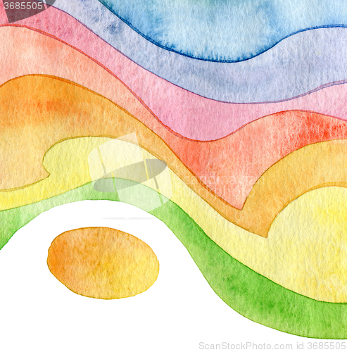 Image of Abstract wave watercolor painted background