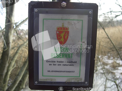 Image of Nature reserve sign