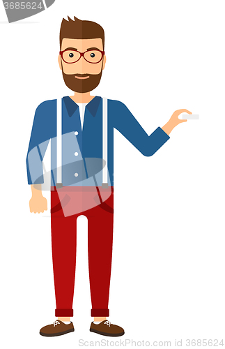 Image of Man with chalk in hand.