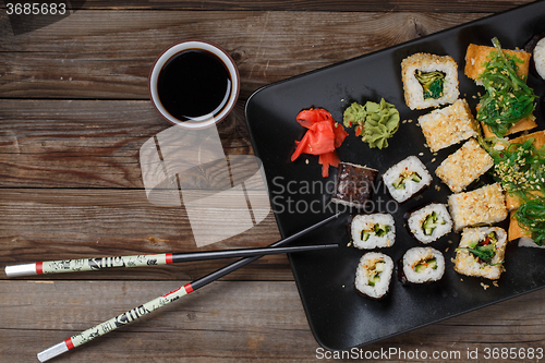 Image of Various of sushi rolls