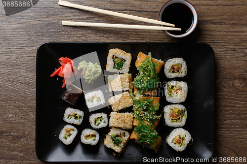 Image of Various of sushi rolls