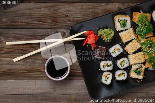 Image of Various of sushi rolls