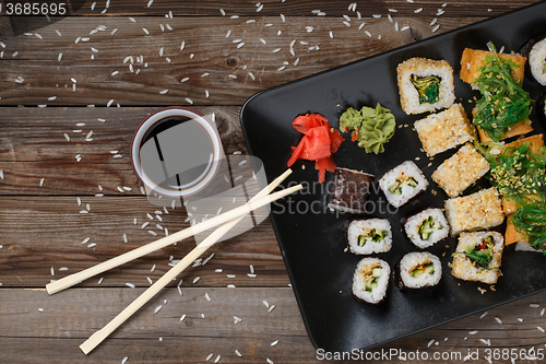 Image of Various of sushi rolls