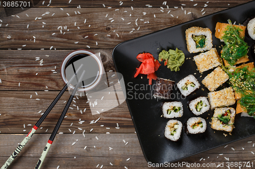 Image of Various of sushi rolls