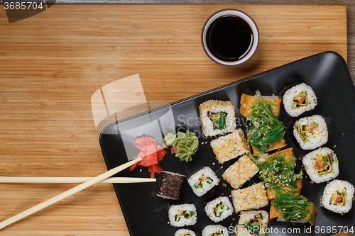 Image of Various of sushi rolls