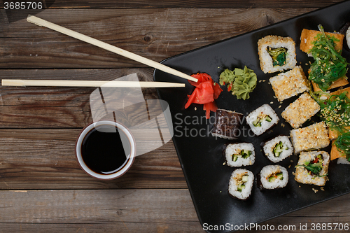 Image of Various of sushi rolls