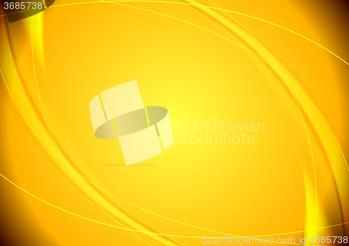 Image of Abstract yellow wavy pattern