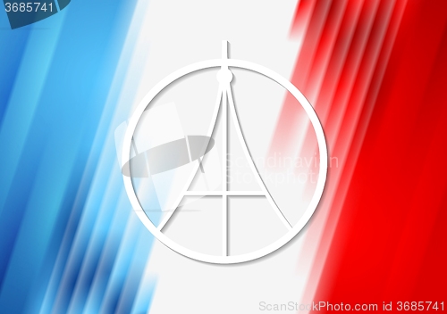 Image of Pray for Paris. French flag colors