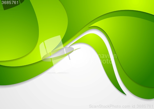 Image of Bright green corporate wavy background