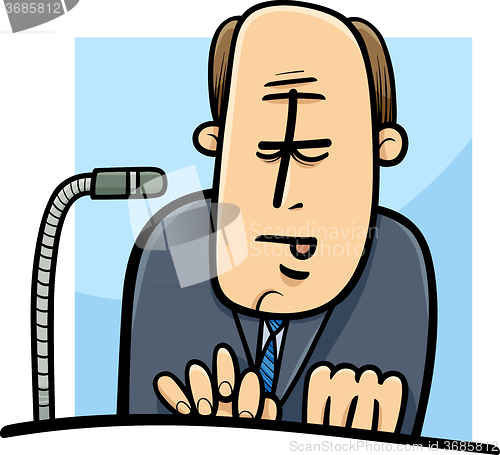 Image of politician giving speech cartoon