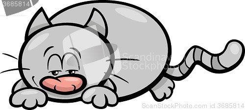 Image of sleepy cat cartoon character