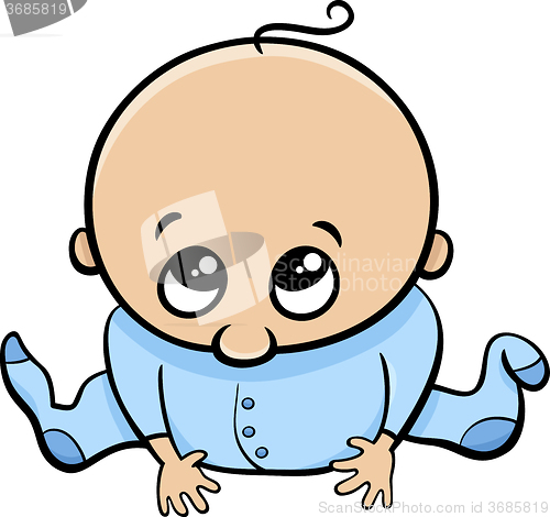 Image of cute baby boy cartoon