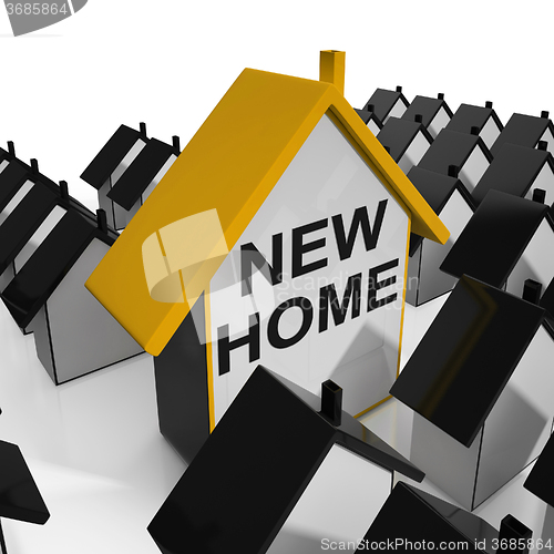 Image of New Home House Means Buying Property Or Real Estate