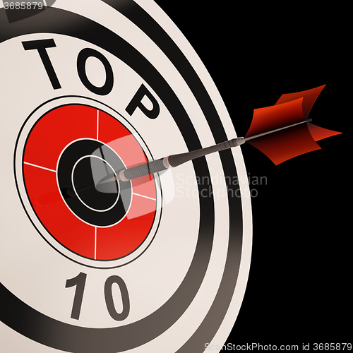 Image of Top Ten Target Shows Best Selected Result