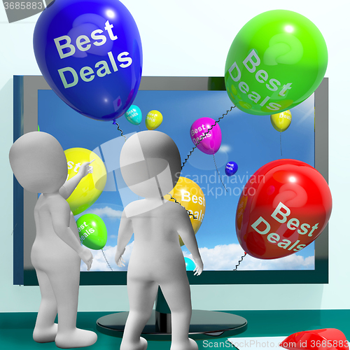 Image of Best Deals Balloons Represent Bargains And Discounts Online