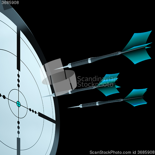 Image of Arrows Aiming Target Showing Focusing