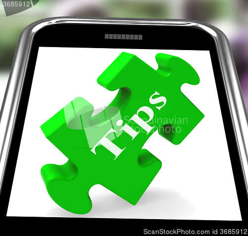 Image of Tips Smartphone Shows Online Suggestions And Pointers