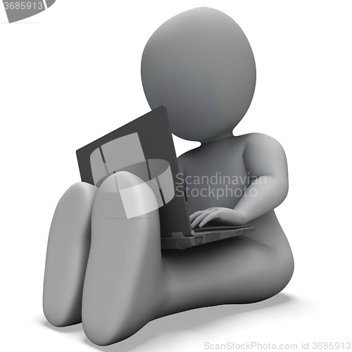 Image of Pc Computer Shows Browsing Web Online