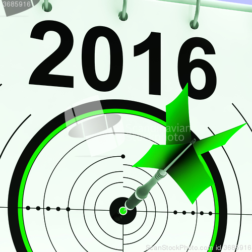 Image of 2016 Calendar Shows Planning Annual Projection Budget