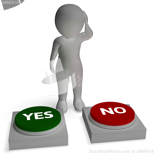 Image of Yes No Buttons Shows Accept Or Refuse