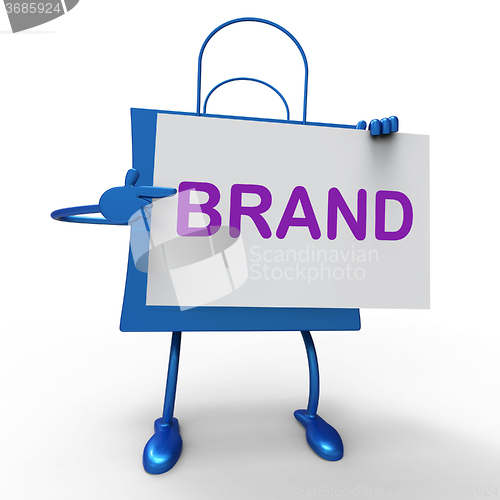 Image of Brand Bag Shows Branding Trademark or Product Label