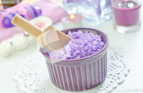 Image of sea salt, soap and candle