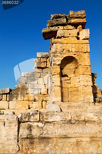 Image of history pamukkale      in  the column   temple 