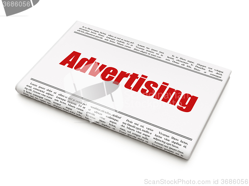 Image of Advertising concept: newspaper headline Advertising