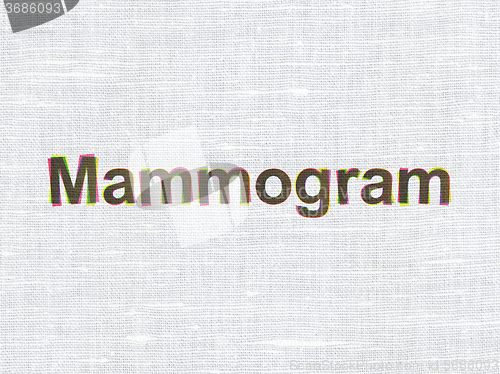 Image of Health concept: Mammogram on fabric texture background