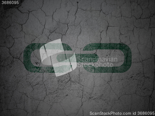 Image of Web development concept: Link on grunge wall background