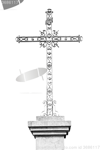 Image of  catholic     abstract sacred  cross in italy europe and the sky