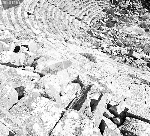 Image of the old  temple and theatre in termessos antalya turkey asia sky