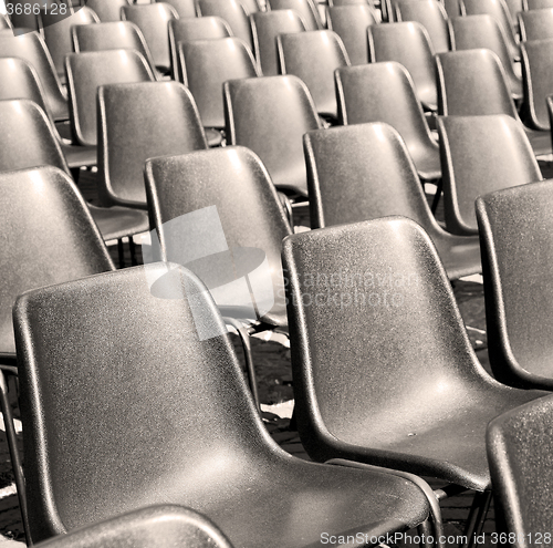 Image of empty seat in italy europe background black  texture