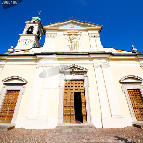 Image of old architecture in italy europe milan religion and sunlight