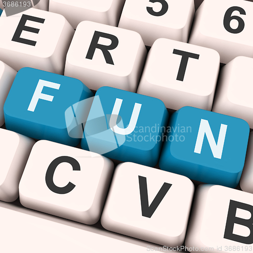 Image of Fun Keys Show Enjoyable Exciting Or Pleasing\r