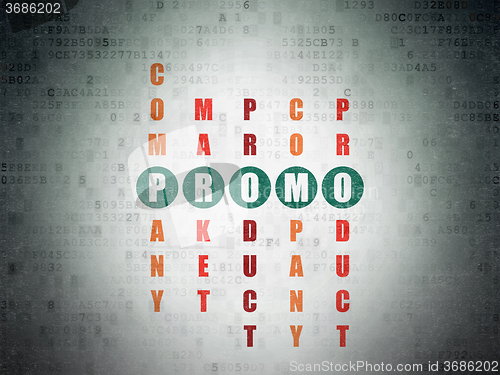 Image of Advertising concept: Promo in Crossword Puzzle