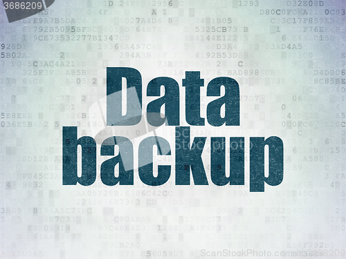 Image of Information concept: Data Backup on Digital Paper background