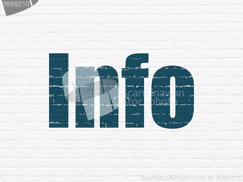 Image of Information concept: Info on wall background