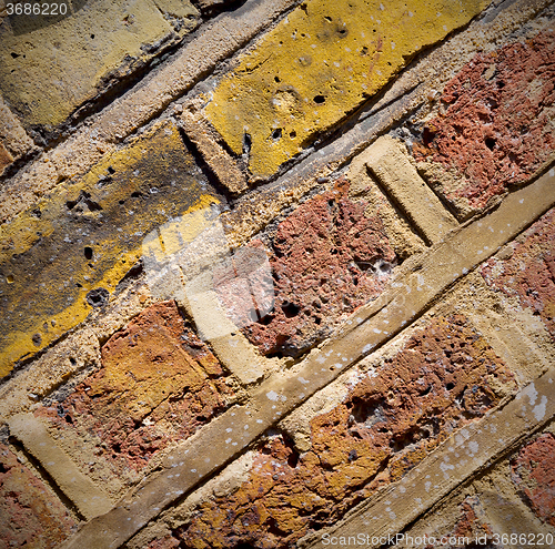 Image of in london   the    abstract    texture of a ancien wall and ruin