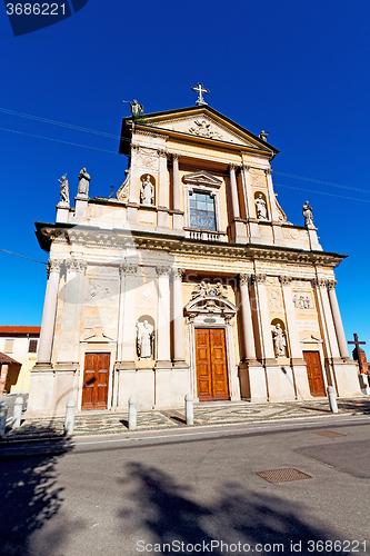 Image of  europe  old christian ancient  in italy milan  