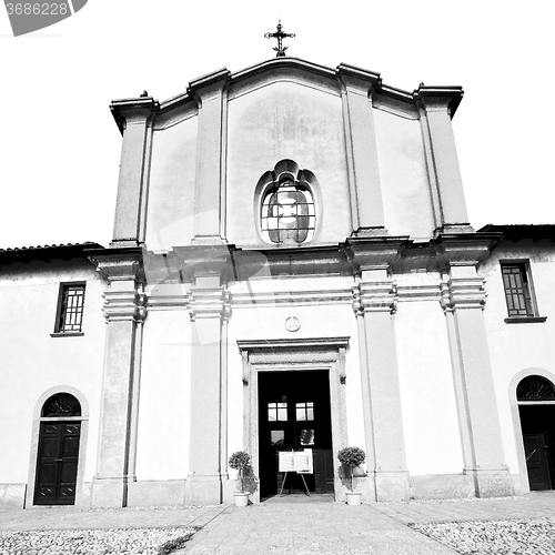 Image of old architecture in italy europe milan religion and sunlight