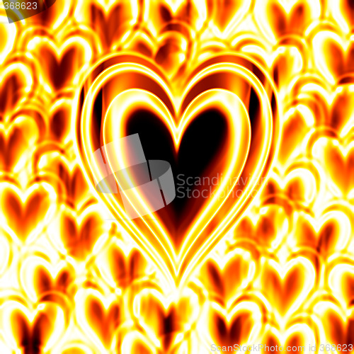 Image of heart on fire