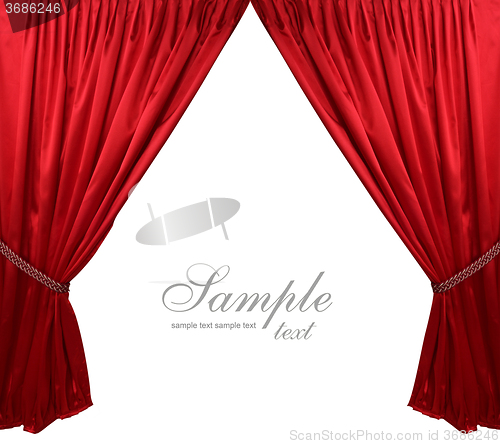 Image of Red theater curtain background