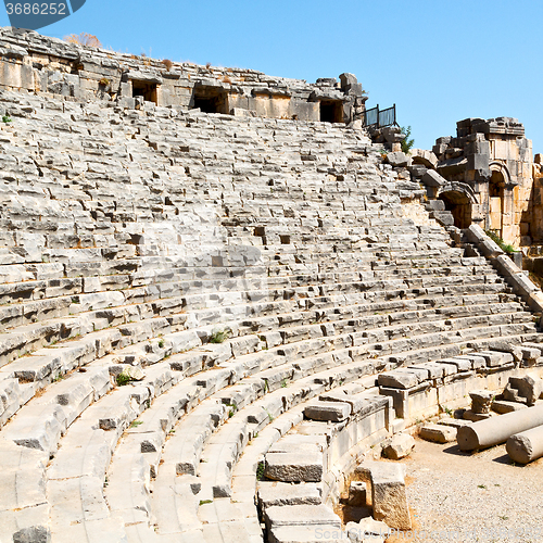 Image of  in  myra turkey europe old roman necropolis and indigenous tomb