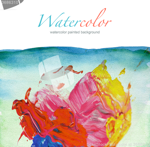 Image of Abstract watercolor painted background